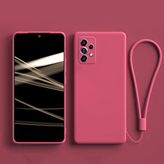 Funda Silicona Ultrafina Goma 360 Grados Carcasa S02 para Samsung Galaxy A33 5G Rosa Roja