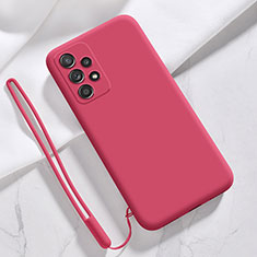 Funda Silicona Ultrafina Goma 360 Grados Carcasa S02 para Samsung Galaxy A52s 5G Rosa Roja