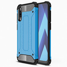 Funda Silicona Ultrafina Goma 360 Grados Carcasa S02 para Samsung Galaxy A70 Azul Cielo