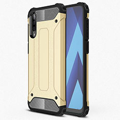 Funda Silicona Ultrafina Goma 360 Grados Carcasa S02 para Samsung Galaxy A70 Oro