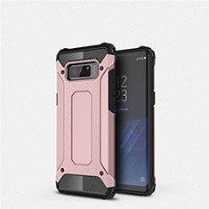 Funda Silicona Ultrafina Goma 360 Grados Carcasa S02 para Samsung Galaxy Note 8 Oro Rosa