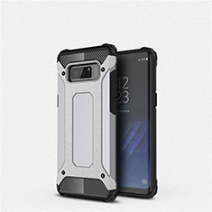 Funda Silicona Ultrafina Goma 360 Grados Carcasa S02 para Samsung Galaxy Note 8 Plata