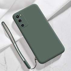 Funda Silicona Ultrafina Goma 360 Grados Carcasa S02 para Samsung Galaxy S20 FE (2022) 5G Verde Noche