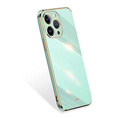 Funda Silicona Ultrafina Goma 360 Grados Carcasa S03 para Apple iPhone 13 Pro Verde