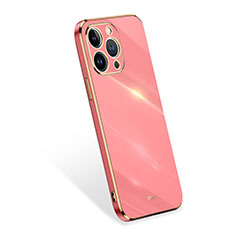 Funda Silicona Ultrafina Goma 360 Grados Carcasa S03 para Apple iPhone 15 Pro Max Rosa