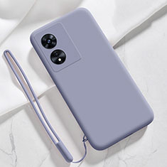 Funda Silicona Ultrafina Goma 360 Grados Carcasa S03 para Oppo A1 Pro 5G Gris Lavanda