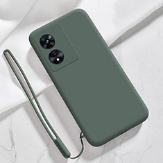 Funda Silicona Ultrafina Goma 360 Grados Carcasa S03 para Oppo A1 Pro 5G Verde Noche