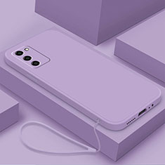 Funda Silicona Ultrafina Goma 360 Grados Carcasa S03 para Oppo A56 5G Purpura Claro