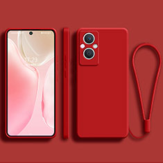 Funda Silicona Ultrafina Goma 360 Grados Carcasa S03 para Oppo Reno7 Z 5G Rojo