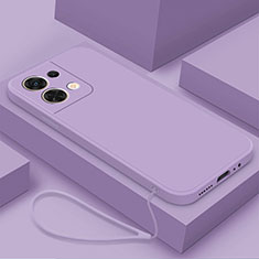 Funda Silicona Ultrafina Goma 360 Grados Carcasa S03 para Oppo Reno9 5G Purpura Claro