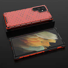 Funda Silicona Ultrafina Goma 360 Grados Carcasa S03 para Samsung Galaxy S21 Ultra 5G Rojo