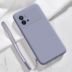 Funda Silicona Ultrafina Goma 360 Grados Carcasa S03 para Vivo iQOO 9 5G Gris Lavanda