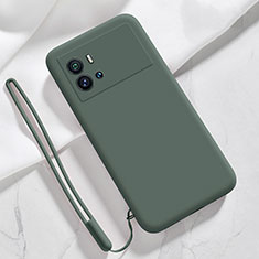 Funda Silicona Ultrafina Goma 360 Grados Carcasa S03 para Vivo iQOO 9 Pro 5G Verde Noche