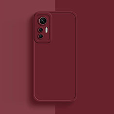 Funda Silicona Ultrafina Goma 360 Grados Carcasa S03 para Xiaomi Mi 12 5G Rojo Rosa