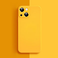 Funda Silicona Ultrafina Goma 360 Grados Carcasa S04 para Apple iPhone 13 Amarillo