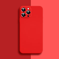 Funda Silicona Ultrafina Goma 360 Grados Carcasa S04 para Apple iPhone 14 Pro Max Rojo