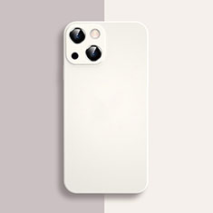 Funda Silicona Ultrafina Goma 360 Grados Carcasa S04 para Apple iPhone 15 Plus Blanco