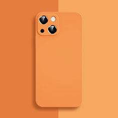 Funda Silicona Ultrafina Goma 360 Grados Carcasa S04 para Apple iPhone 15 Plus Naranja