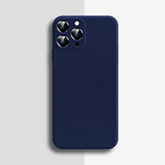 Funda Silicona Ultrafina Goma 360 Grados Carcasa S04 para Apple iPhone 16 Pro Azul