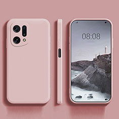 Funda Silicona Ultrafina Goma 360 Grados Carcasa S04 para Oppo Find X5 5G Rosa