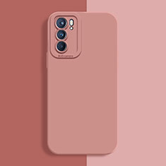 Funda Silicona Ultrafina Goma 360 Grados Carcasa S04 para Oppo Reno6 Pro 5G India Rosa