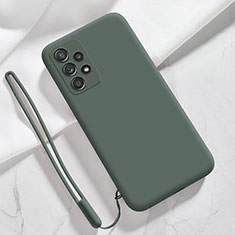 Funda Silicona Ultrafina Goma 360 Grados Carcasa S04 para Samsung Galaxy A72 5G Verde Noche