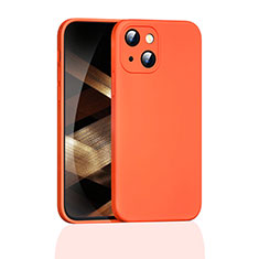 Funda Silicona Ultrafina Goma 360 Grados Carcasa S05 para Apple iPhone 15 Naranja