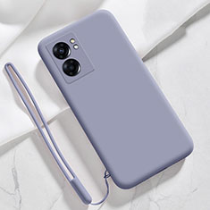 Funda Silicona Ultrafina Goma 360 Grados Carcasa S05 para Oppo A57 5G Gris Lavanda