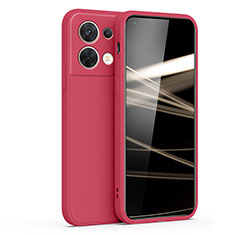 Funda Silicona Ultrafina Goma 360 Grados Carcasa S05 para Oppo Reno9 5G Rosa Roja