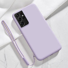 Funda Silicona Ultrafina Goma 360 Grados Carcasa S05 para Samsung Galaxy S22 Ultra 5G Morado