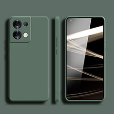 Funda Silicona Ultrafina Goma 360 Grados Carcasa S06 para Oppo Reno9 Pro 5G Verde Noche