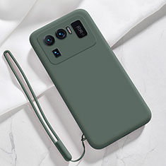 Funda Silicona Ultrafina Goma 360 Grados Carcasa S06 para Xiaomi Mi 11 Ultra 5G Verde Noche