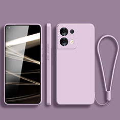 Funda Silicona Ultrafina Goma 360 Grados Carcasa S07 para Oppo Reno9 5G Purpura Claro