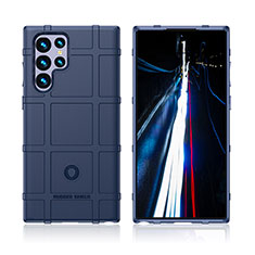 Funda Silicona Ultrafina Goma 360 Grados Carcasa S07 para Samsung Galaxy S22 Ultra 5G Azul