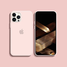 Funda Silicona Ultrafina Goma 360 Grados Carcasa S08 para Apple iPhone 14 Pro Max Rosa