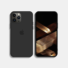 Funda Silicona Ultrafina Goma 360 Grados Carcasa S08 para Apple iPhone 14 Pro Negro