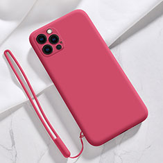 Funda Silicona Ultrafina Goma 360 Grados Carcasa S09 para Apple iPhone 13 Pro Max Rojo