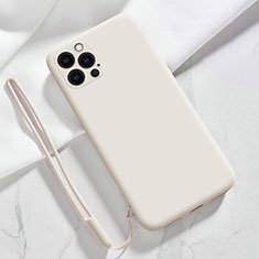 Funda Silicona Ultrafina Goma 360 Grados Carcasa S09 para Apple iPhone 15 Pro Max Blanco