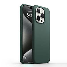 Funda Silicona Ultrafina Goma 360 Grados Carcasa YK1 para Apple iPhone 15 Pro Max Verde