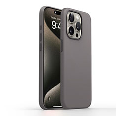 Funda Silicona Ultrafina Goma 360 Grados Carcasa YK1 para Apple iPhone 16 Pro Max Gris Oscuro