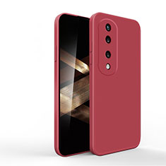 Funda Silicona Ultrafina Goma 360 Grados Carcasa YK1 para Huawei Honor X7b Rojo