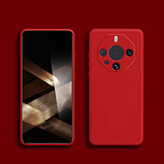 Funda Silicona Ultrafina Goma 360 Grados Carcasa YK1 para Huawei Mate 60 RS Ultimate Rojo