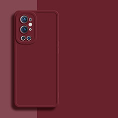 Funda Silicona Ultrafina Goma 360 Grados Carcasa YK1 para OnePlus 9 Pro 5G Rojo Rosa