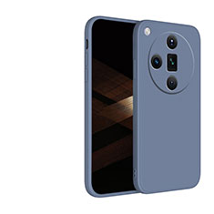 Funda Silicona Ultrafina Goma 360 Grados Carcasa YK1 para Oppo Find X7 5G Gris Lavanda