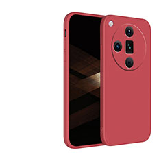 Funda Silicona Ultrafina Goma 360 Grados Carcasa YK1 para Oppo Find X7 Ultra 5G Rojo