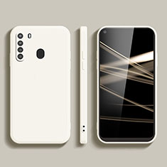 Funda Silicona Ultrafina Goma 360 Grados Carcasa YK1 para Samsung Galaxy A21 Blanco