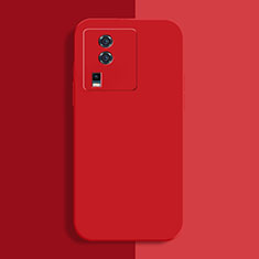 Funda Silicona Ultrafina Goma 360 Grados Carcasa YK1 para Vivo iQOO Neo7 SE Rojo