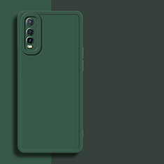 Funda Silicona Ultrafina Goma 360 Grados Carcasa YK1 para Vivo iQOO U1 Verde Noche