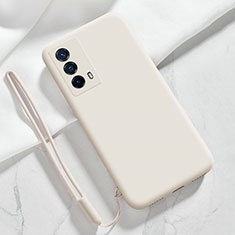 Funda Silicona Ultrafina Goma 360 Grados Carcasa YK1 para Vivo iQOO Z5 5G Blanco