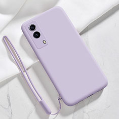 Funda Silicona Ultrafina Goma 360 Grados Carcasa YK1 para Vivo iQOO Z5x 5G Purpura Claro